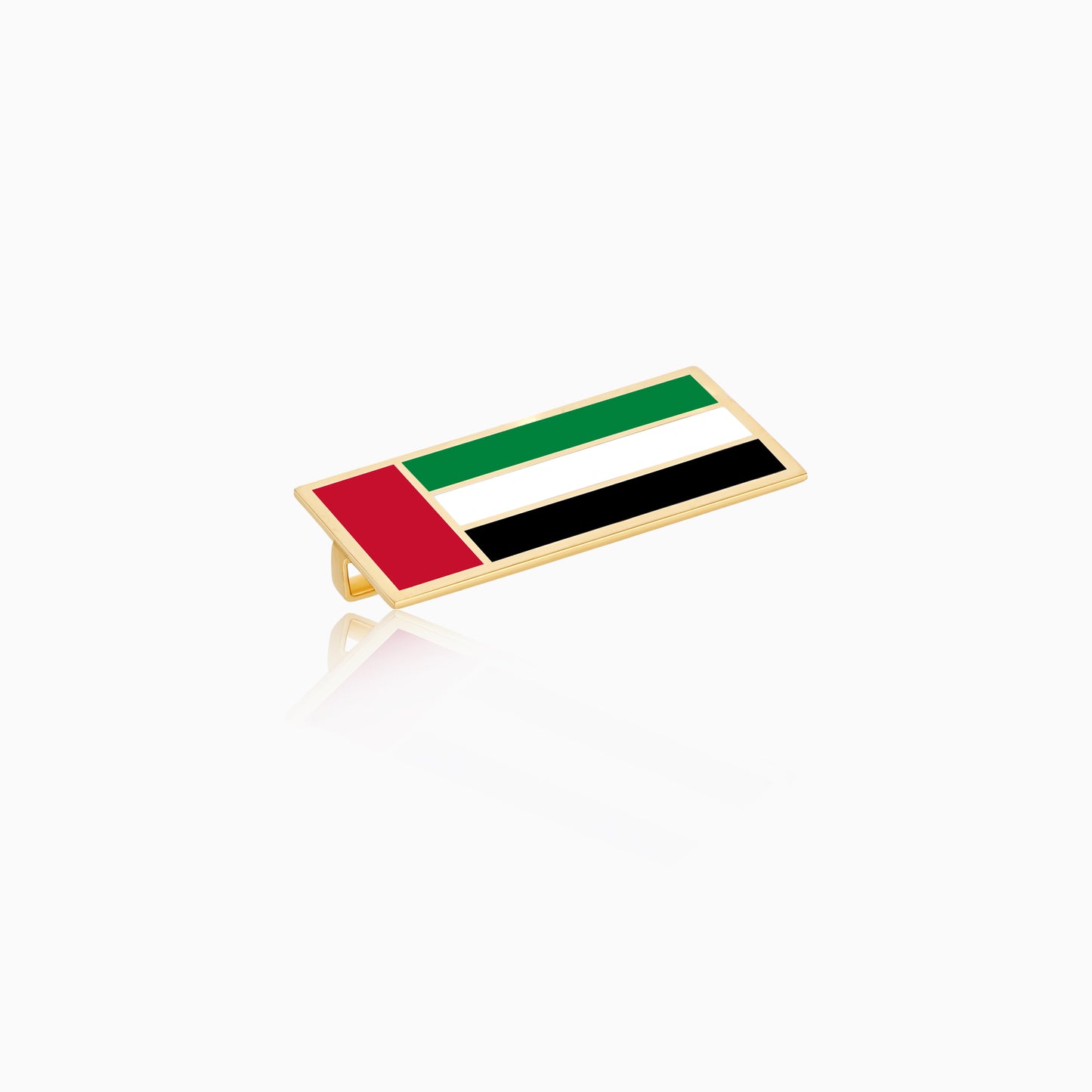 18k Yellow Gold Wearable Strap Accessory UAE Flag Pin