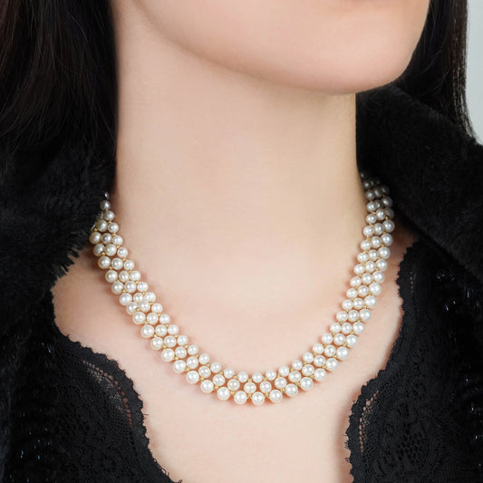 18K Yellow Gold Pearl Choker from the Danah Collection