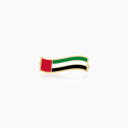 18k Yellow Gold Wearable Strap Accessory UAE Flag small Pin