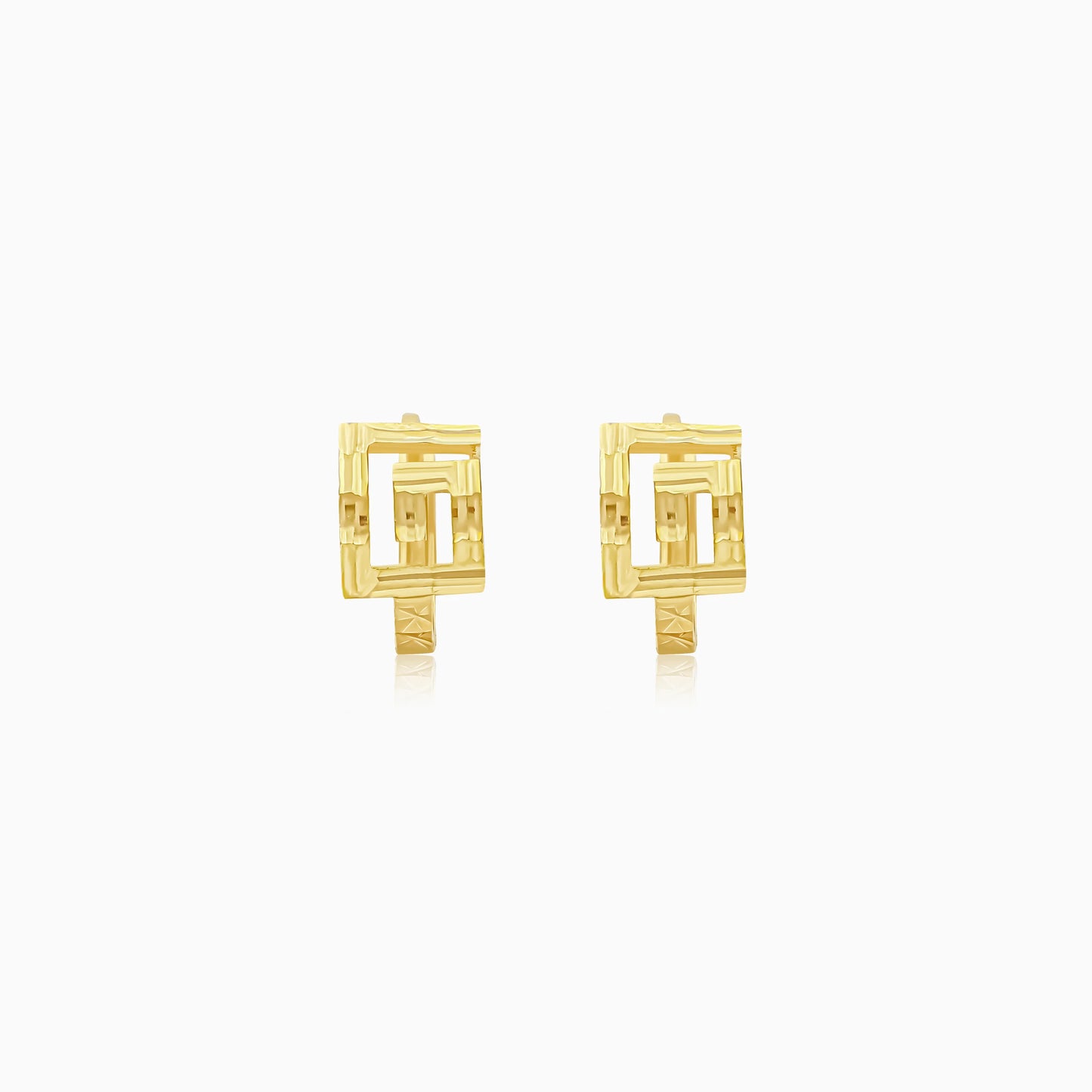 Refined Elegance 18k Yellow Gold Hoop Earrings