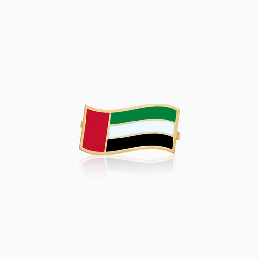 18k Yellow Gold Wearable Strap Accessory UAE Flag Pin