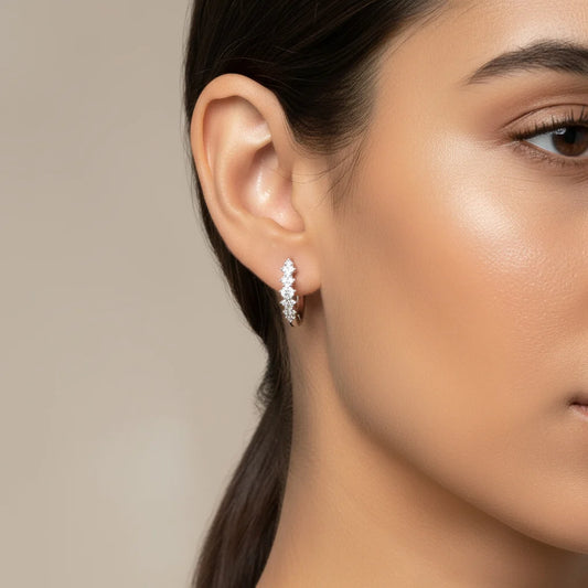 Scala 18k White Gold Diamond Earrings for Weddings