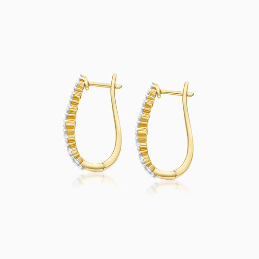 Luxury Scala 18k yellow gold earrings with natural diamonds stones