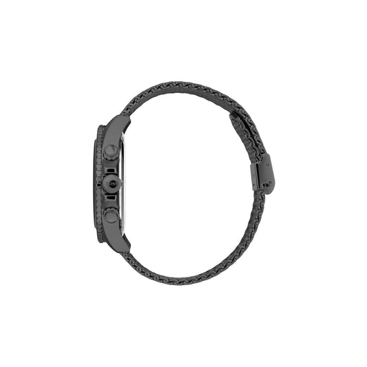 Boss Quartz movement Watch in a Round case with Grey Stainless steel bracelet and Blue Dial