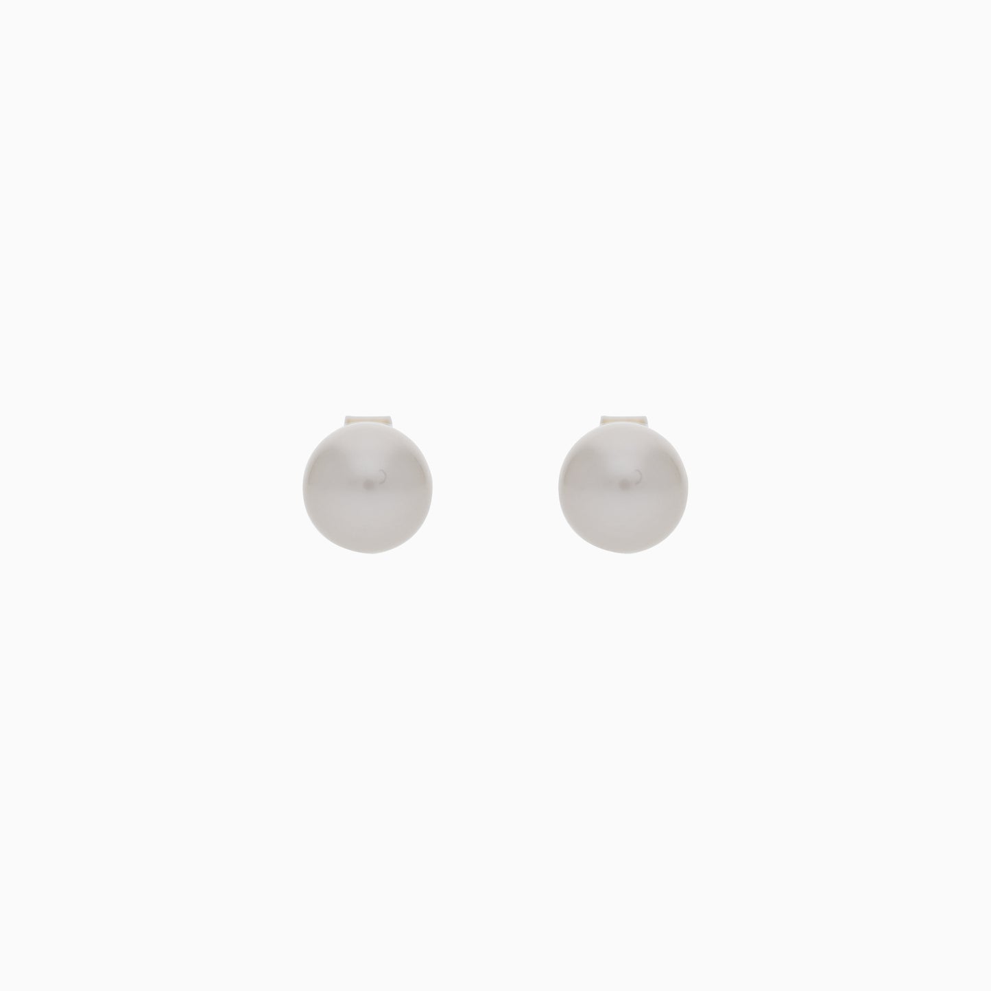 18K YELLOW GOLD PAIR OF EARRINGS WITH SINGLE PEARL