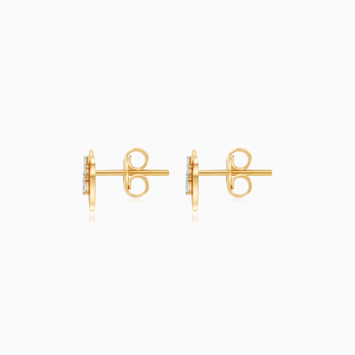 Mickey & Friends 18K Yellow Gold Mini Mouse Bow Earrings with Natural Diamonds & Enamel | Disney Collection