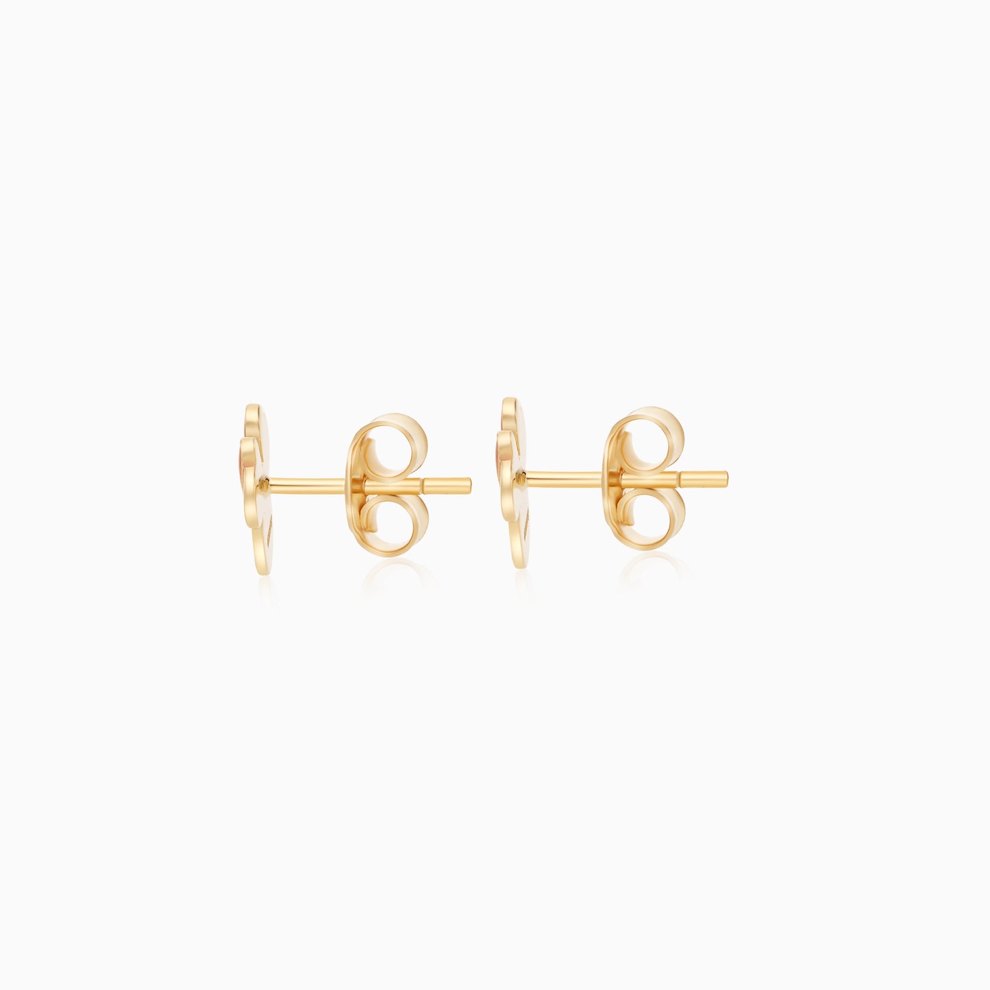 Mickey & Friends 18K Yellow Gold Mini Mouse Bow Earrings with Natural Diamonds & Enamel | Disney Collection