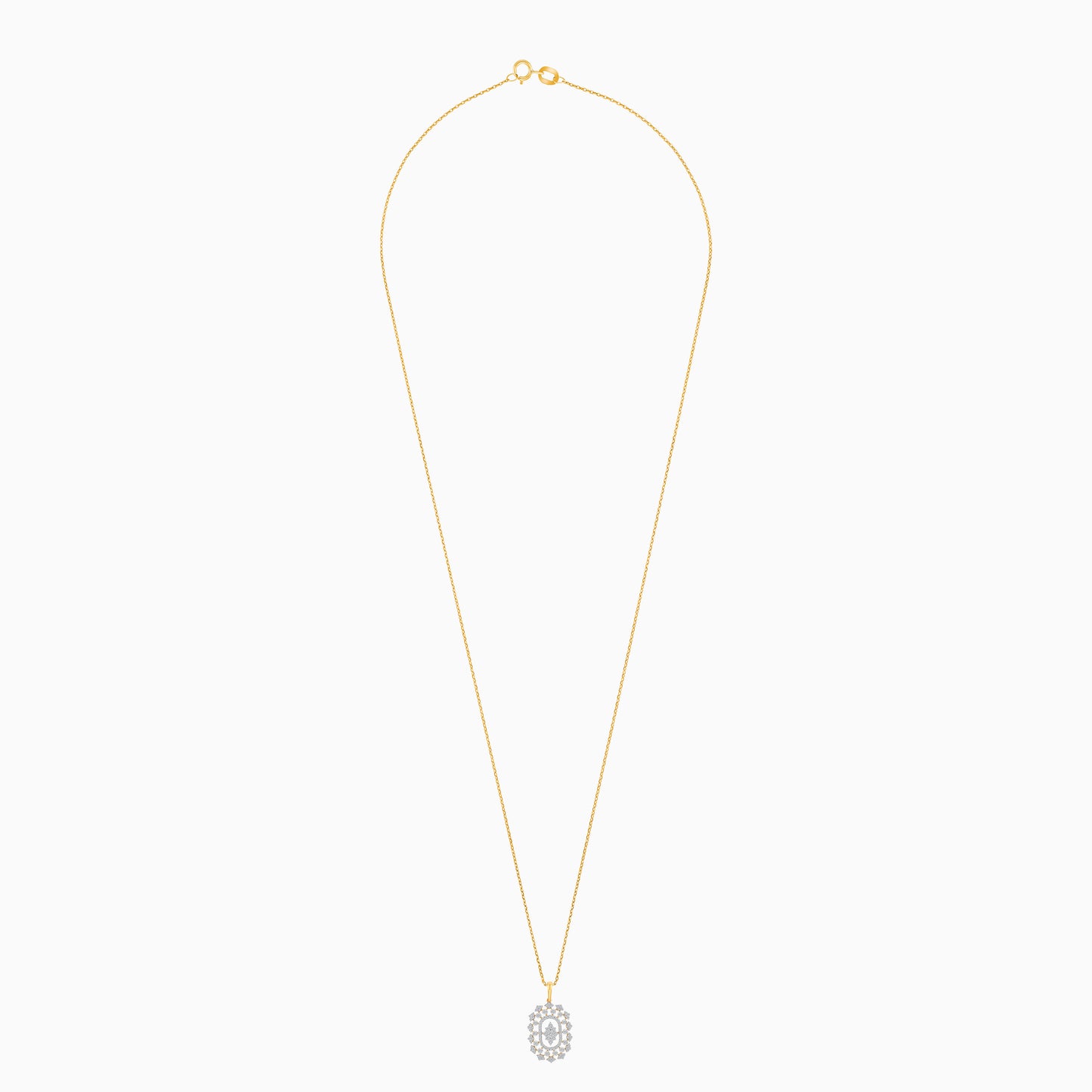 18K Gold Natural Diamonds Pendant Chain - Ada Collection
