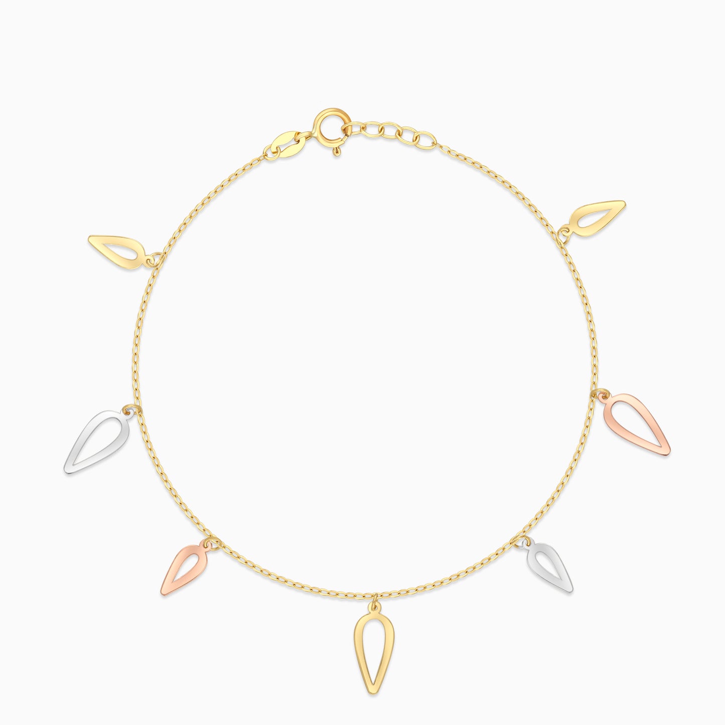 18K Multi-colour Charm Bracelet