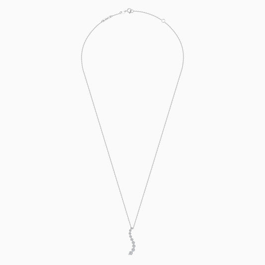 18K White Gold Necklace Decorated with Natural Diamonds | Dunyati Collection