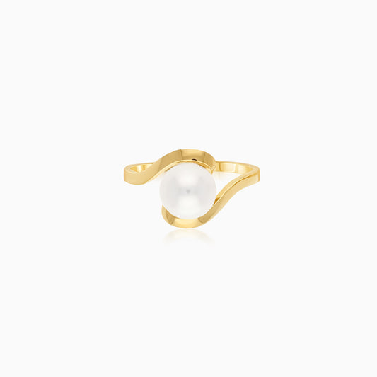 18K Yellow Gold Freshwater Pearl Ring Danah