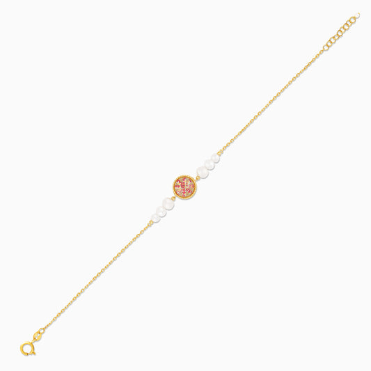18K Yellow Gold Pearl Bracelet - Qelada Collection