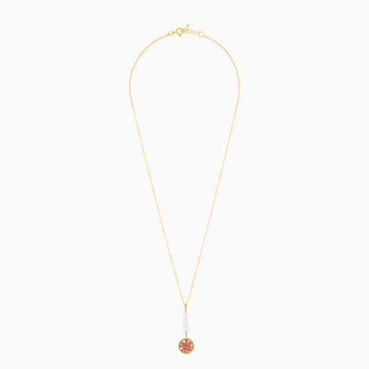 18K Yellow Gold Pearl Necklace - Qelada