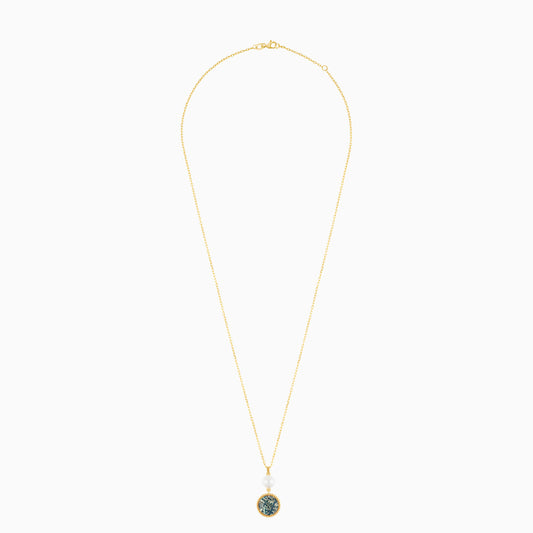 18K Yellow Gold Pearl Necklace - Qelada