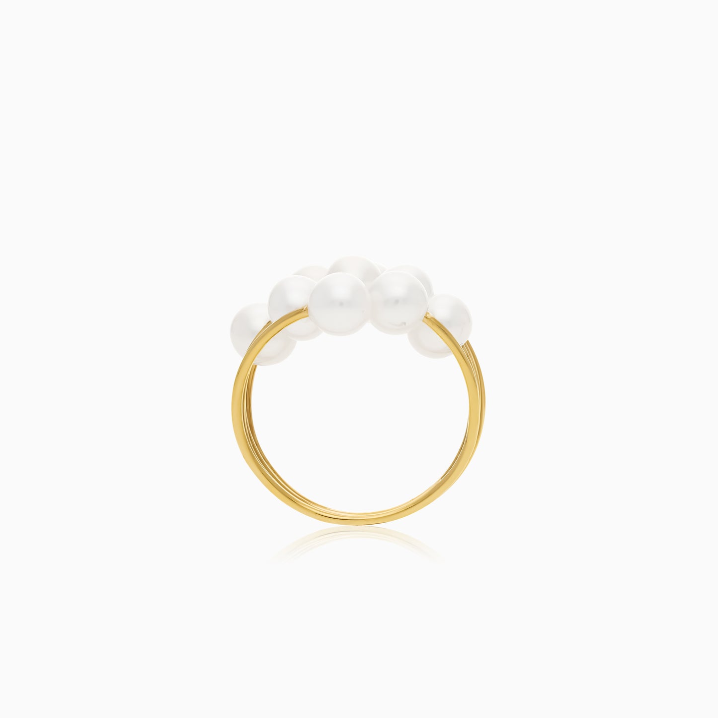 18K Yellow Gold Freshwater Pearls Ring - Danah