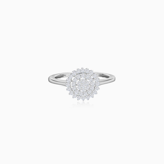18K White Gold Ring with Natural Diamonds from Scala Collection