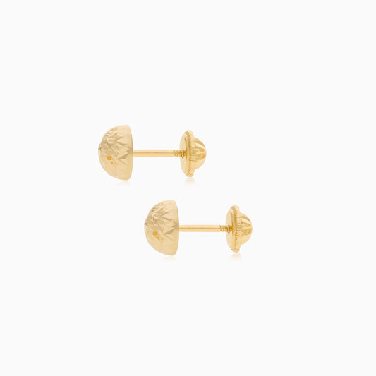 18K Yellow Gold Earrings for Kids