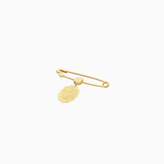 18k brooch Ayatul Kursi Newborn Safety Pin
