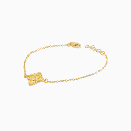 18K Yellow Gold Kids Butterfly Bracelet From the Center – Farfalla