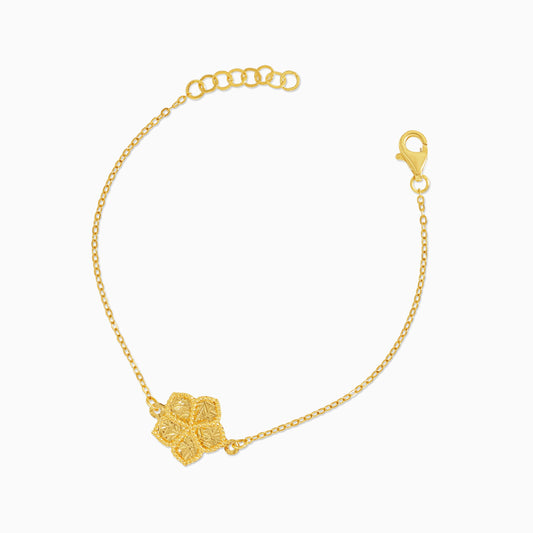 18K Yellow Gold Kids Flower Bracelet – Farfalla