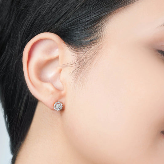 18K Yellow Gold Earrings Adorned with Natural Diamonds from the Scala Collection