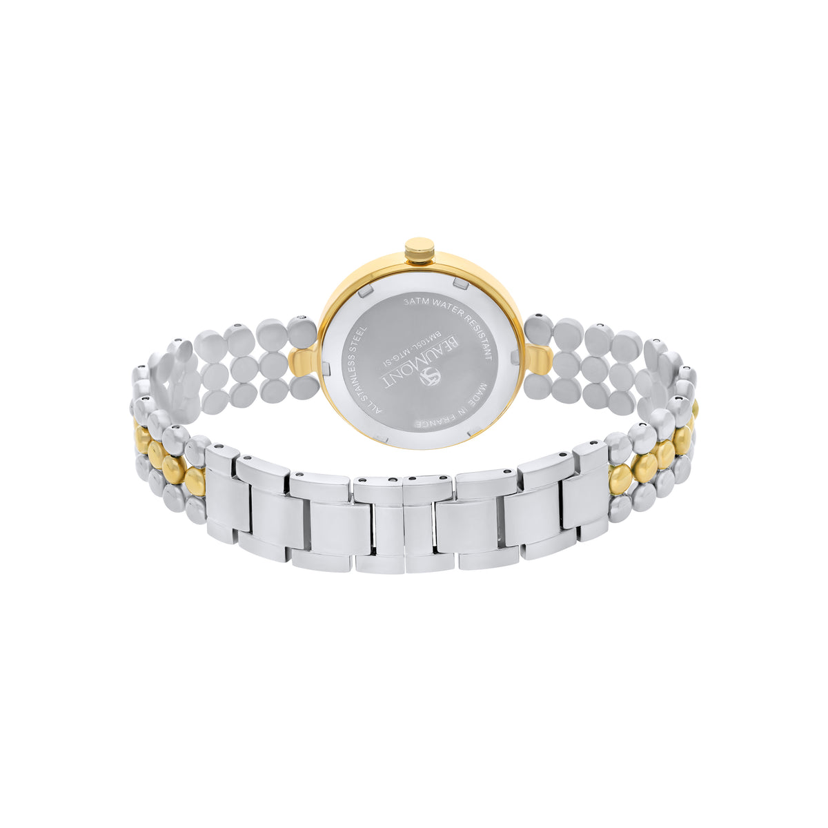 Gold Plated & White Quartz Beaumont Ladies Watch