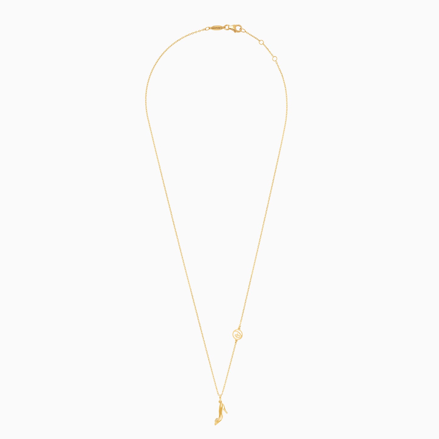 Disney Princess Cinderella Shoe 18k Yellow Gold with Diamonds Necklace
