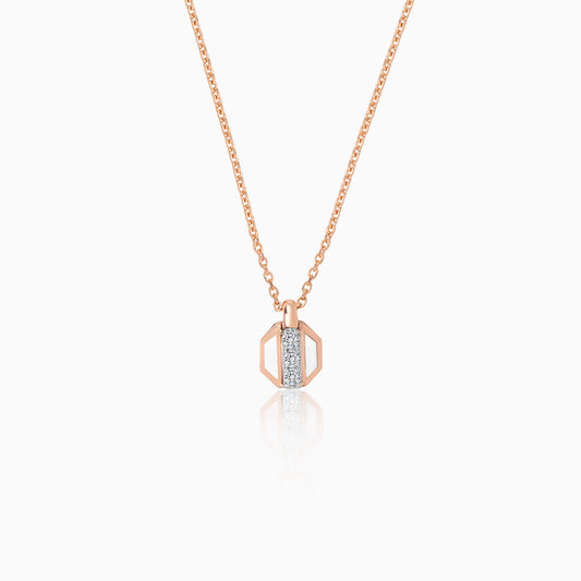 18K Gold Chain with Mother of Pearl and Natural Diamonds - Bovo Collection
