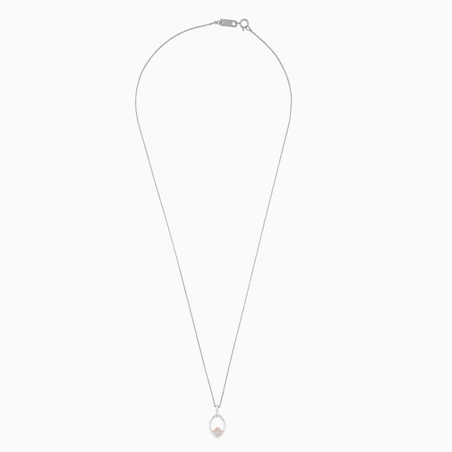 Evara Platinum and 18K Rose Gold Natural Diamonds Necklace
