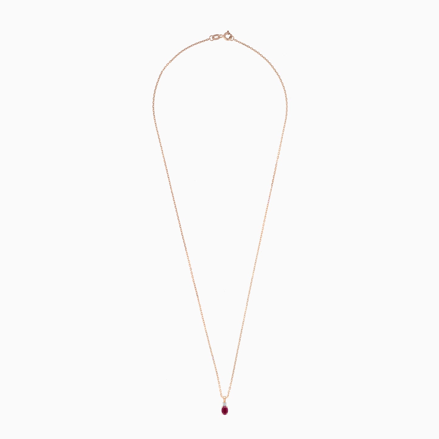 Colour Classic Natural Diamond and Ruby 18k Gold Necklace