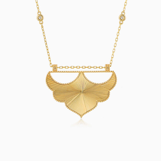 18k Yellow Gold Diamond-Studded Necklace - Shnaf Collection