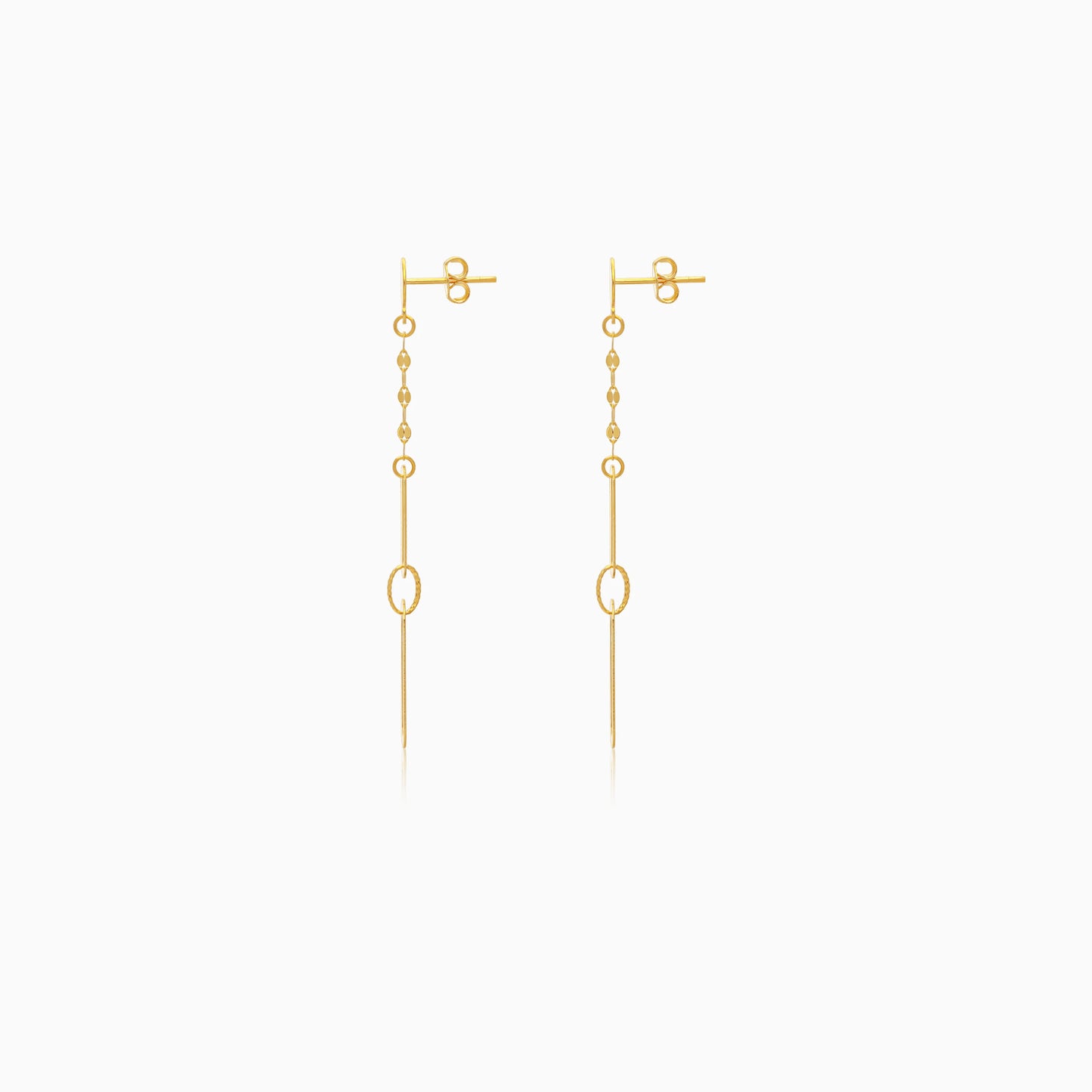 Dangling earrings in 18K Yellow Gold