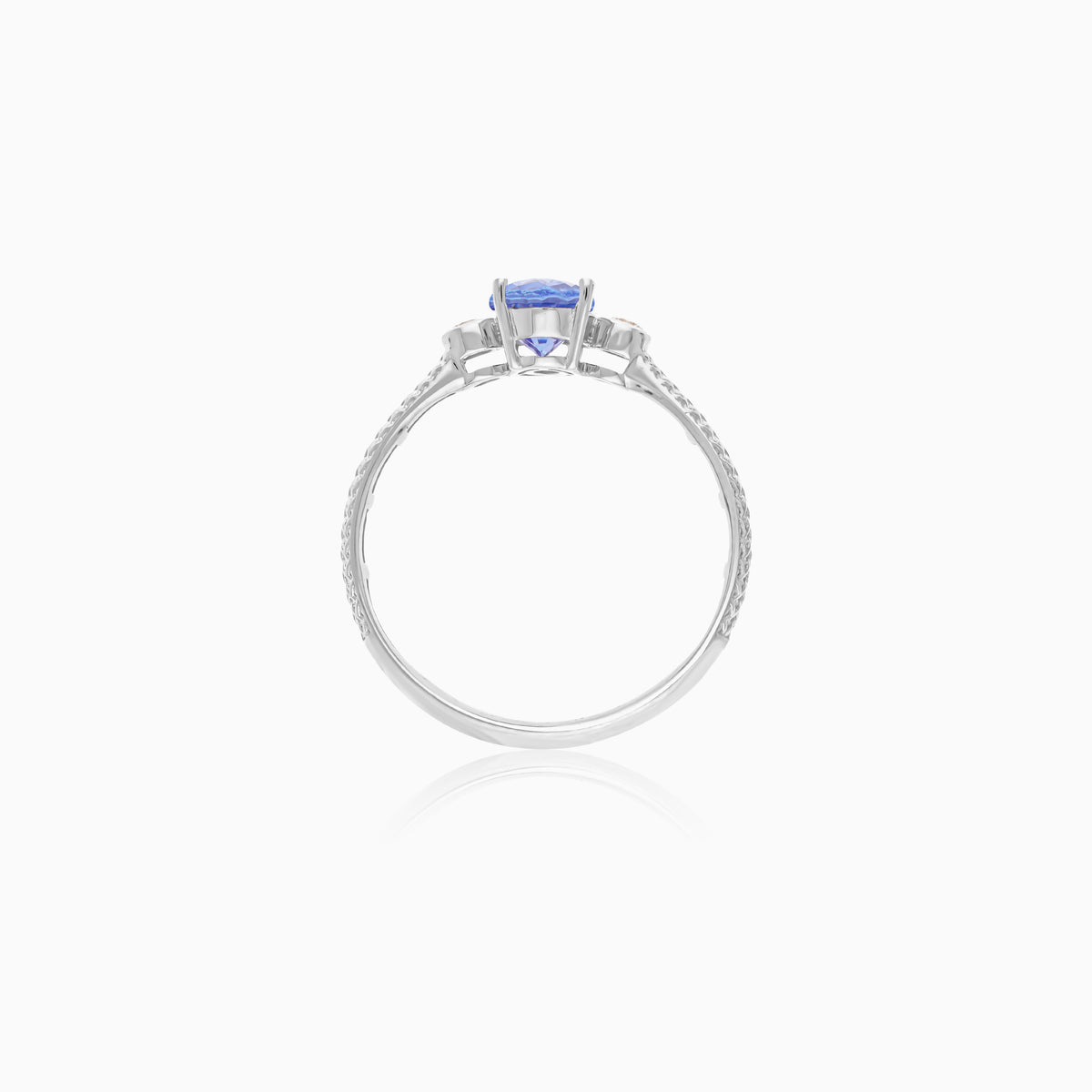 Filo 18k White Gold Tanzanite and Natural Diamonds Ring