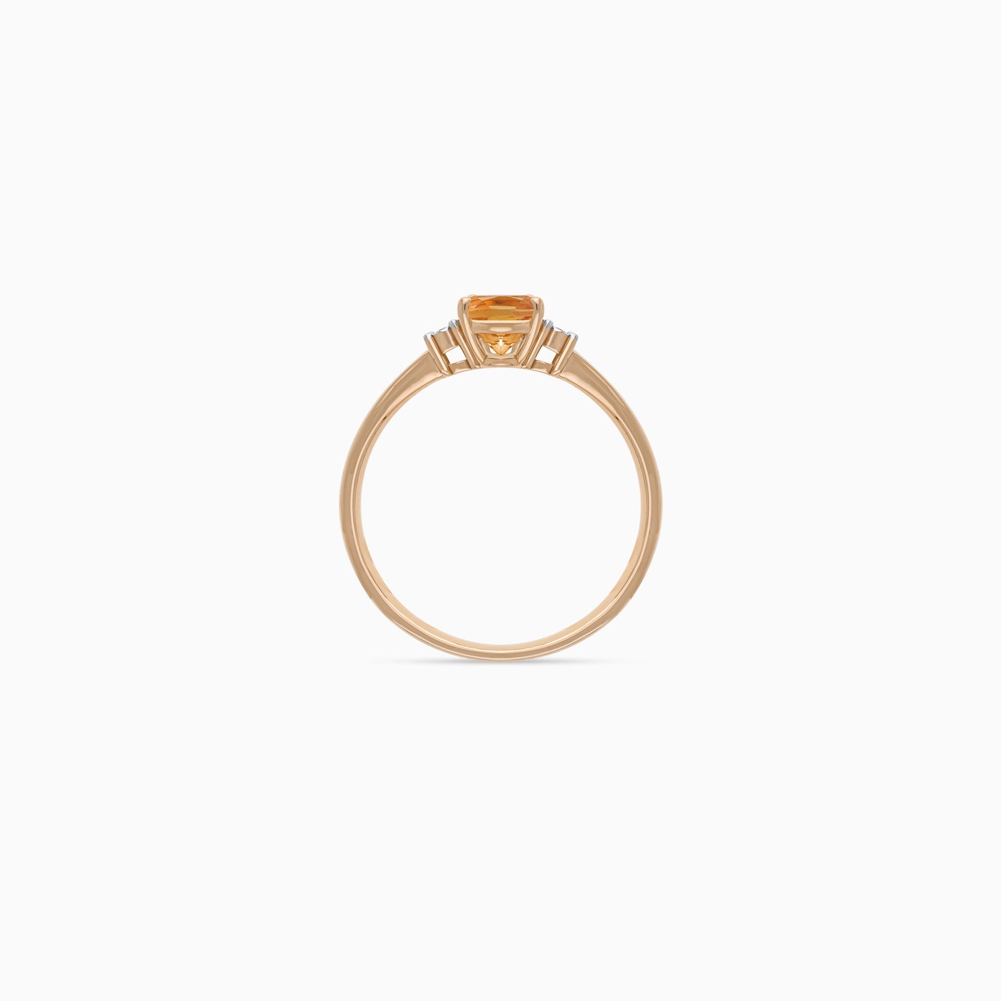 18k Citrine & Natural Diamond Gold Ring | Colour Classic