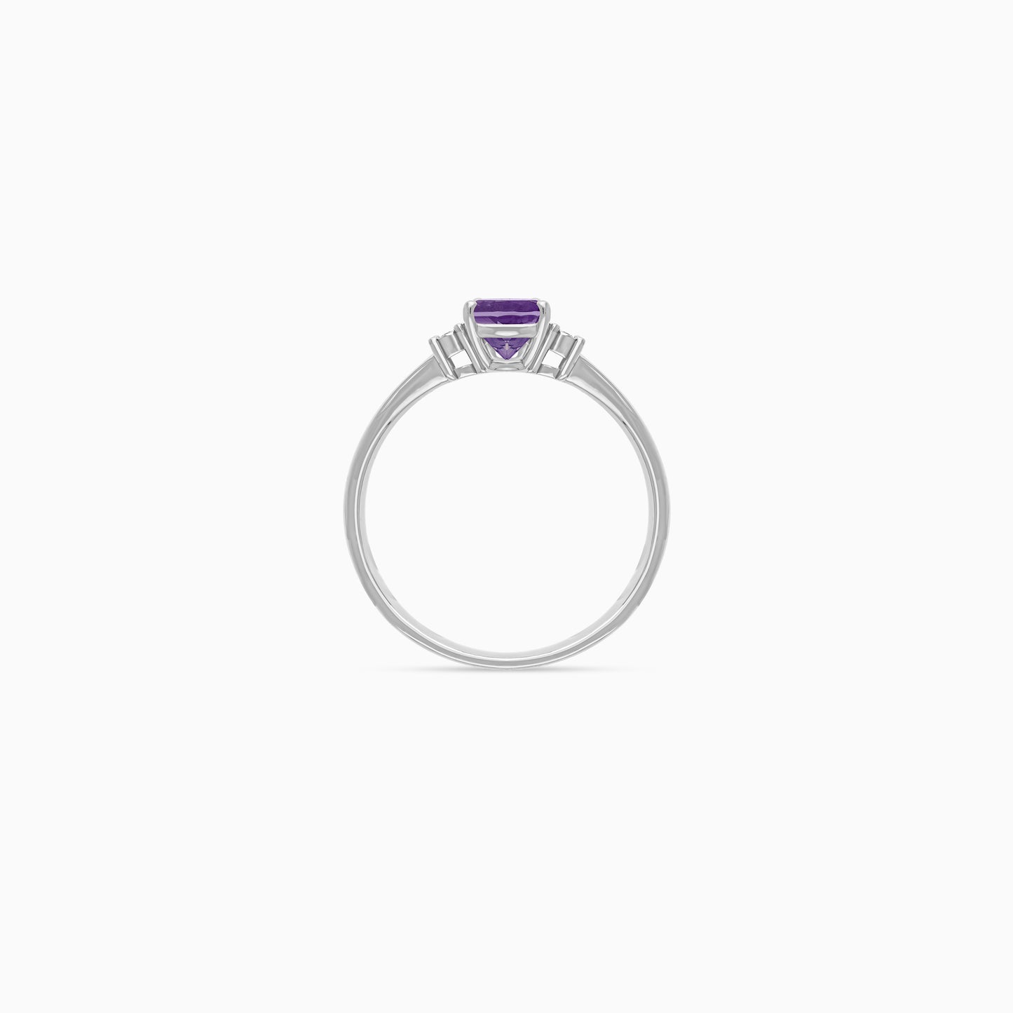 18K Gold Amethyst & Natural Diamonds Ring | Colour Classic