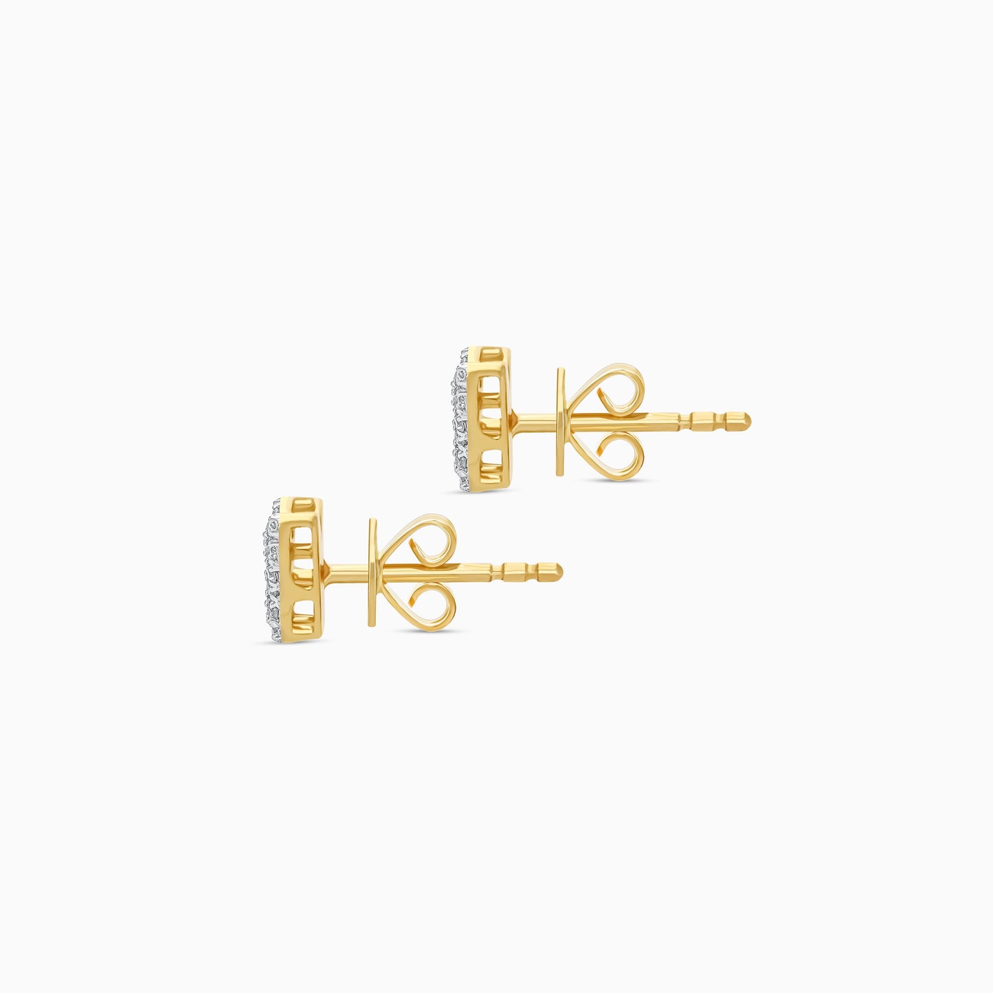 18k yellow gold earrings in butterfly-shaped decorative with natural diamond for kids | Farfalla collection