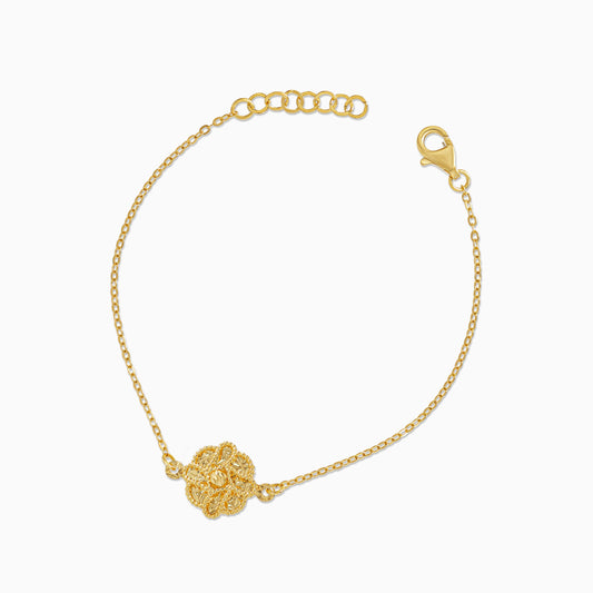 18k Farfalla Yellow Gold Kids Flower Bracelet | Farfalla Gold Kids Collection