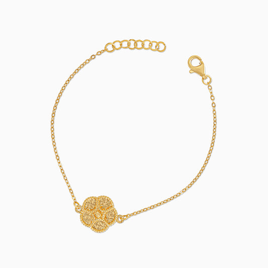 Farfalla 18K Yellow Gold Kids Flower Bracelet
