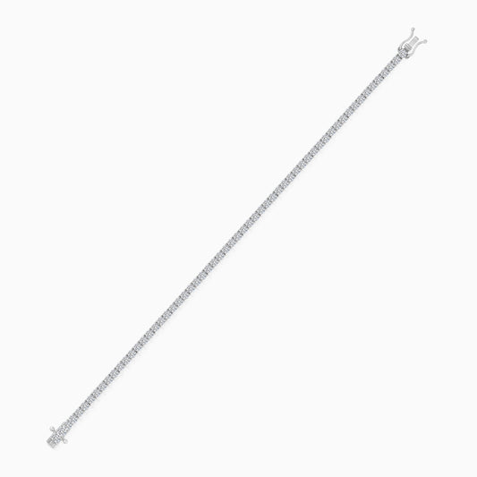 18K White Gold Decorated with Full-Eternity Natural Diamond 4.0-carat Tennis Bracelet