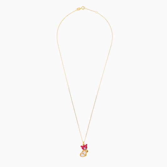 18k yellow gold Kids Natural Diamond necklace