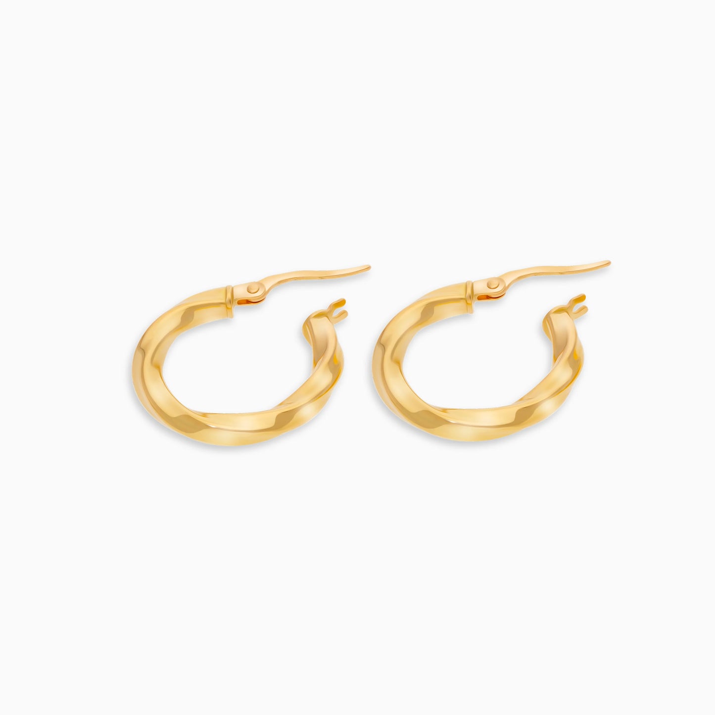 18K YELLOW GOLD EARRINGS IN Round SHAPE