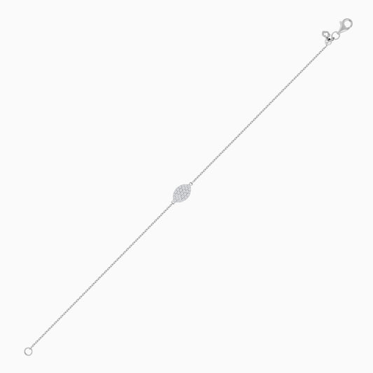 18K White Gold Bracelet with natural Diamond