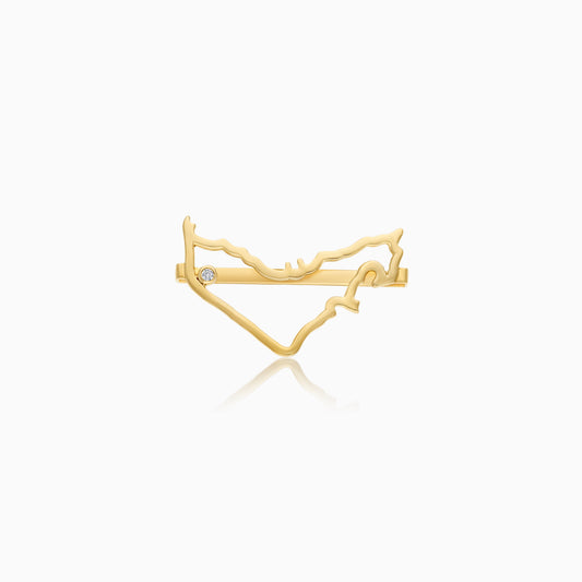 Natural Diamond Wearable Strap Accessory UAE Map in 18k Yellow Gold