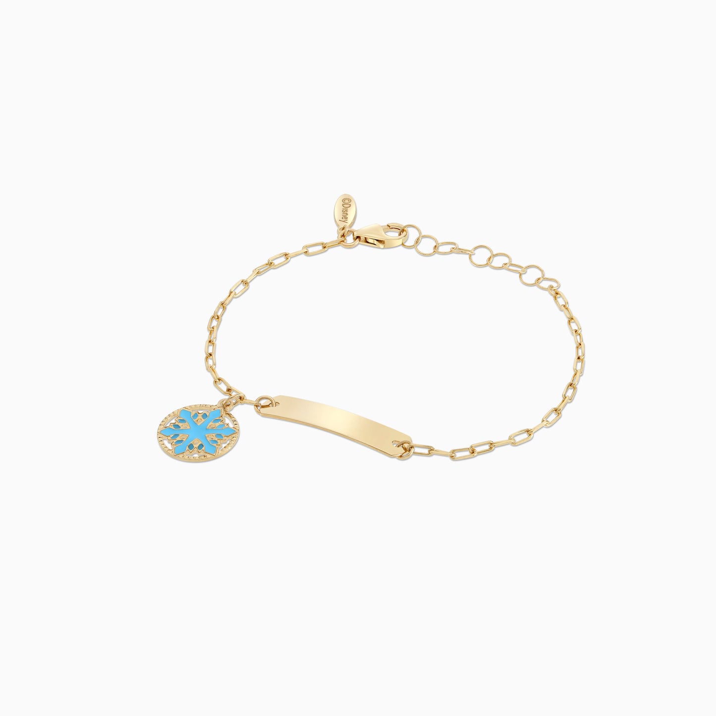 18k Yellow Gold Snowflake I-D Bracelet for Kids | Disney Collection