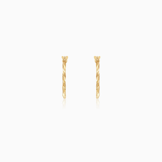 Circle Shaped Hoop Earring in 18K Gold