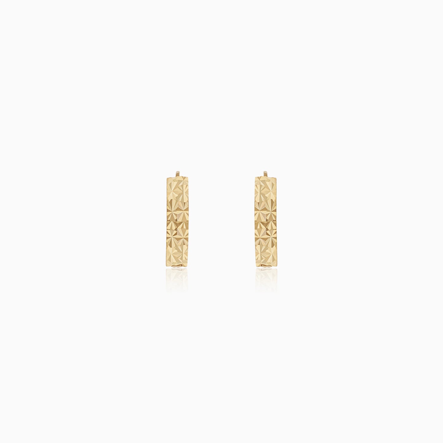 18K Gold Hoops Piercing Earrings