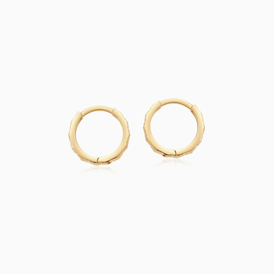 18K Gold Hoops Piercing Earrings