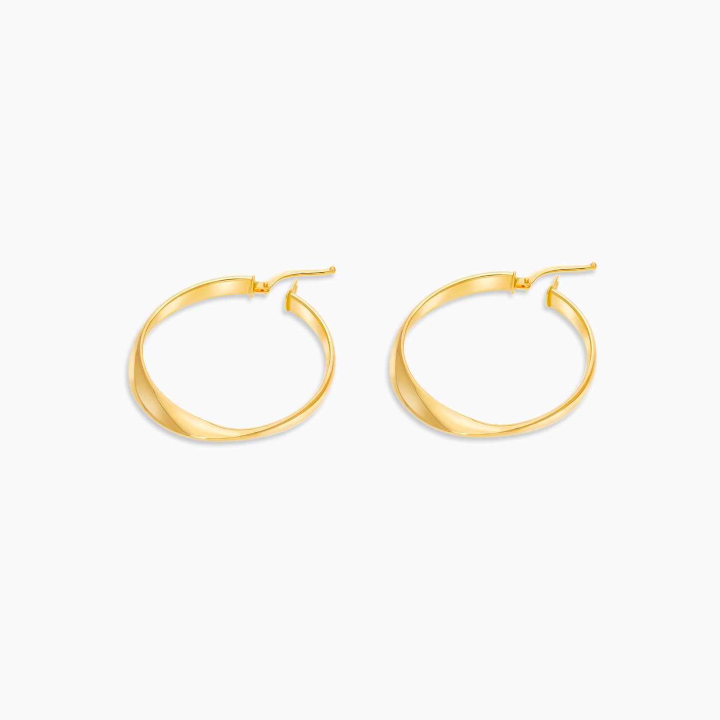 18K Yellow Gold Circular Hoop Earrings from the Hoops Gold Collection