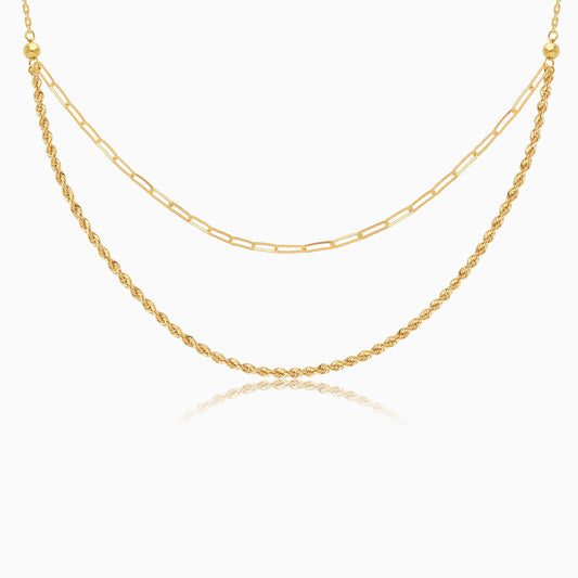 Layered Gold Necklaces for Women - 18K Yellow Gold | Jawhara Collection