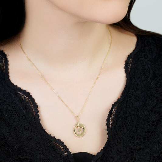 18k Yellow Gold Necklace With Arabic Letter "Noon"